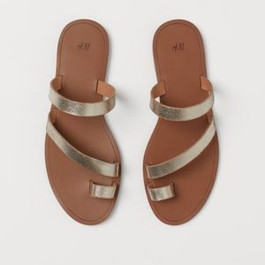 NWOT H&M Genuine Suede Slide Sandals